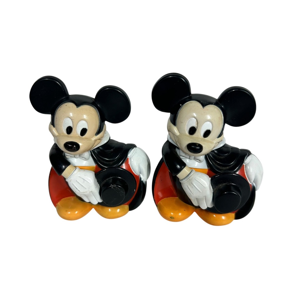 Vtg 80s Set of 2 Disney Mickey Mouse Magician Candy Gumball Candy Dispenser